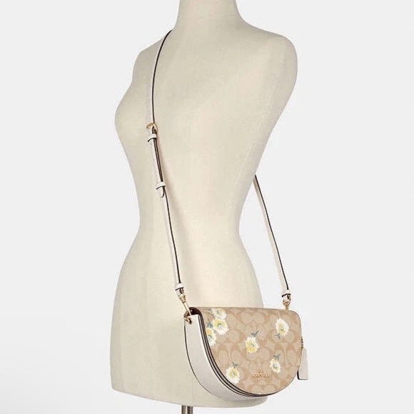 Coach Ellen Crossbody In Signature Canvas With Daisy Print - Picture 5 of 16